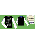 T-shirt doppia manica nera/bianca