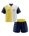 Completo Camicia + Shorts - Giallo/Blu Navy