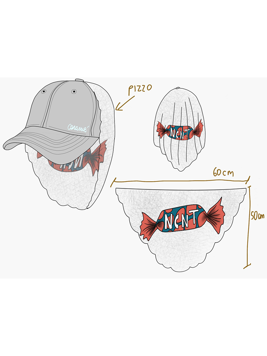 Cappello Slavato con Velo NCNT